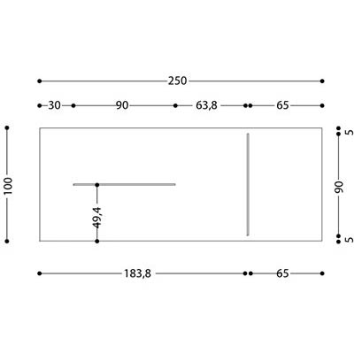 ca. 250 x 100 x 76H cm