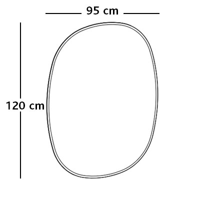 ca. 95 x 2 x 120 cm