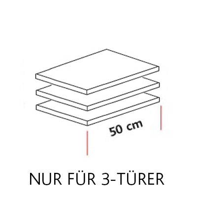 ca. 50 cm - 3er Set Einlegeböden