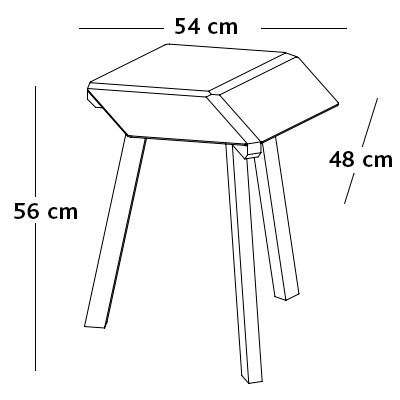 ca. 54 x 48 x 56H cm