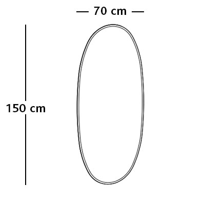 ca. 70 x 2 x 150 cm