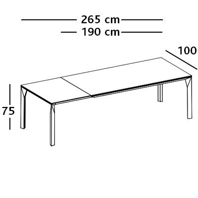 ca. 190/265 x 75H cm