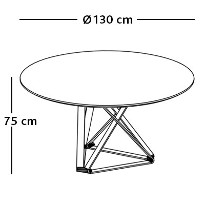 ca. Ø130 x 75H cm