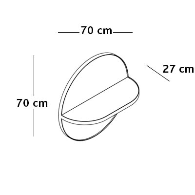 ca. 70x27x70H cm