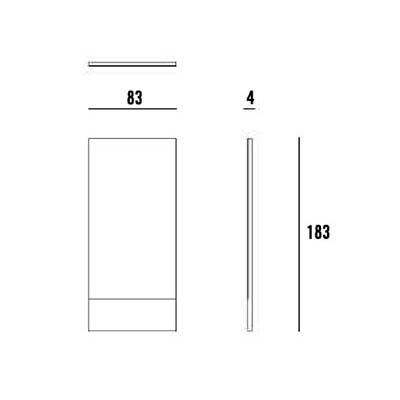 ca. 83 x 4 x 183H cm