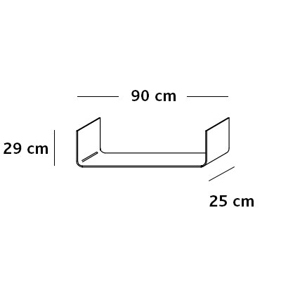 ca. 90x25x29H cm