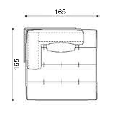 ca. 165 x 165 x 72H cm - links