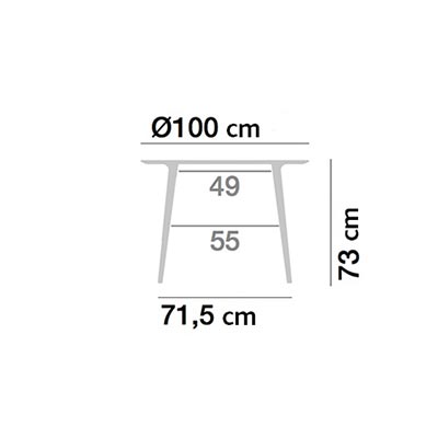 ca. Ø100 x 73H cm