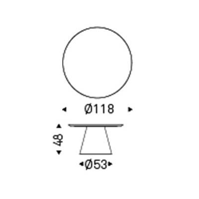 ca. Ø118 x 48H cm