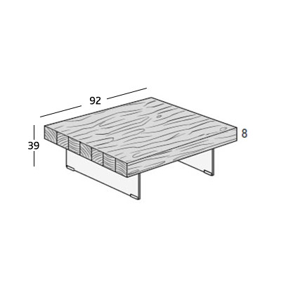 ca. 92 x 92 x 39H cm