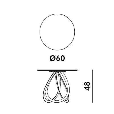 ca. Ø60 x 48H cm