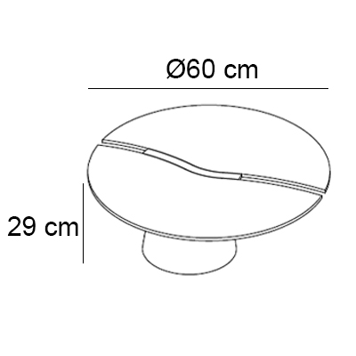 ca. Ø60x29H cm