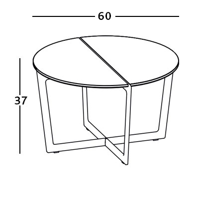 ca. Ø60 x 37H cm