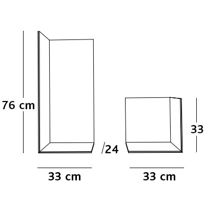 ca. 66(33+33)x24x76H cm