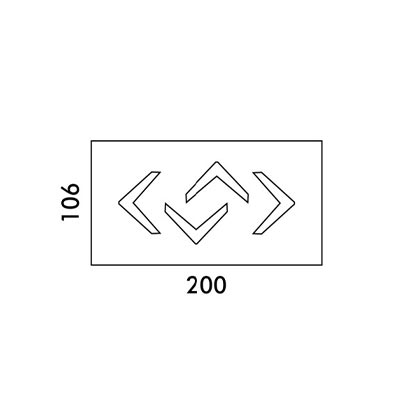 ca. 200x106x76H cm (eckig)