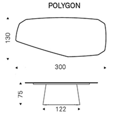 ca. 300 x 130 x 75H cm (POL)