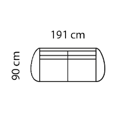 ca. 191 x 90 x 82H cm