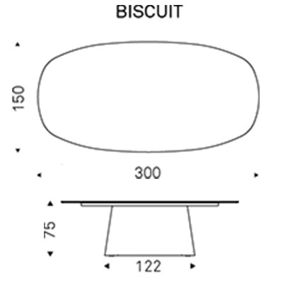 ca. 300 x 150 x 75H cm (BIS)