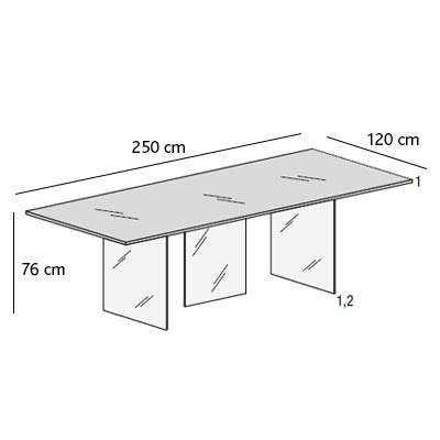 ca. 250 x 120 x 76H cm