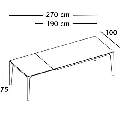 ca. 190/270x100x75H cm